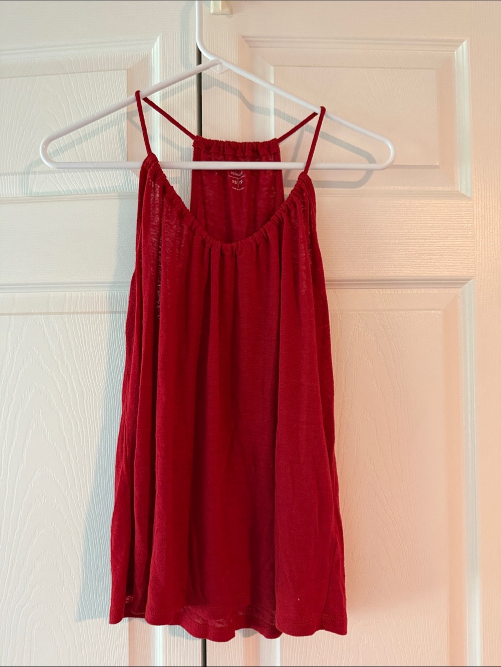 Old Navy Red Flowing Spaghetti-Strap Tank Top